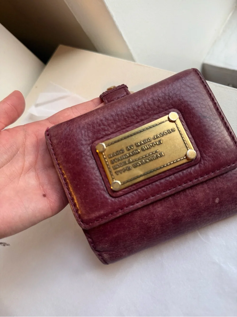 Marc by Marc Jacobs Burgundy Leather Wallet